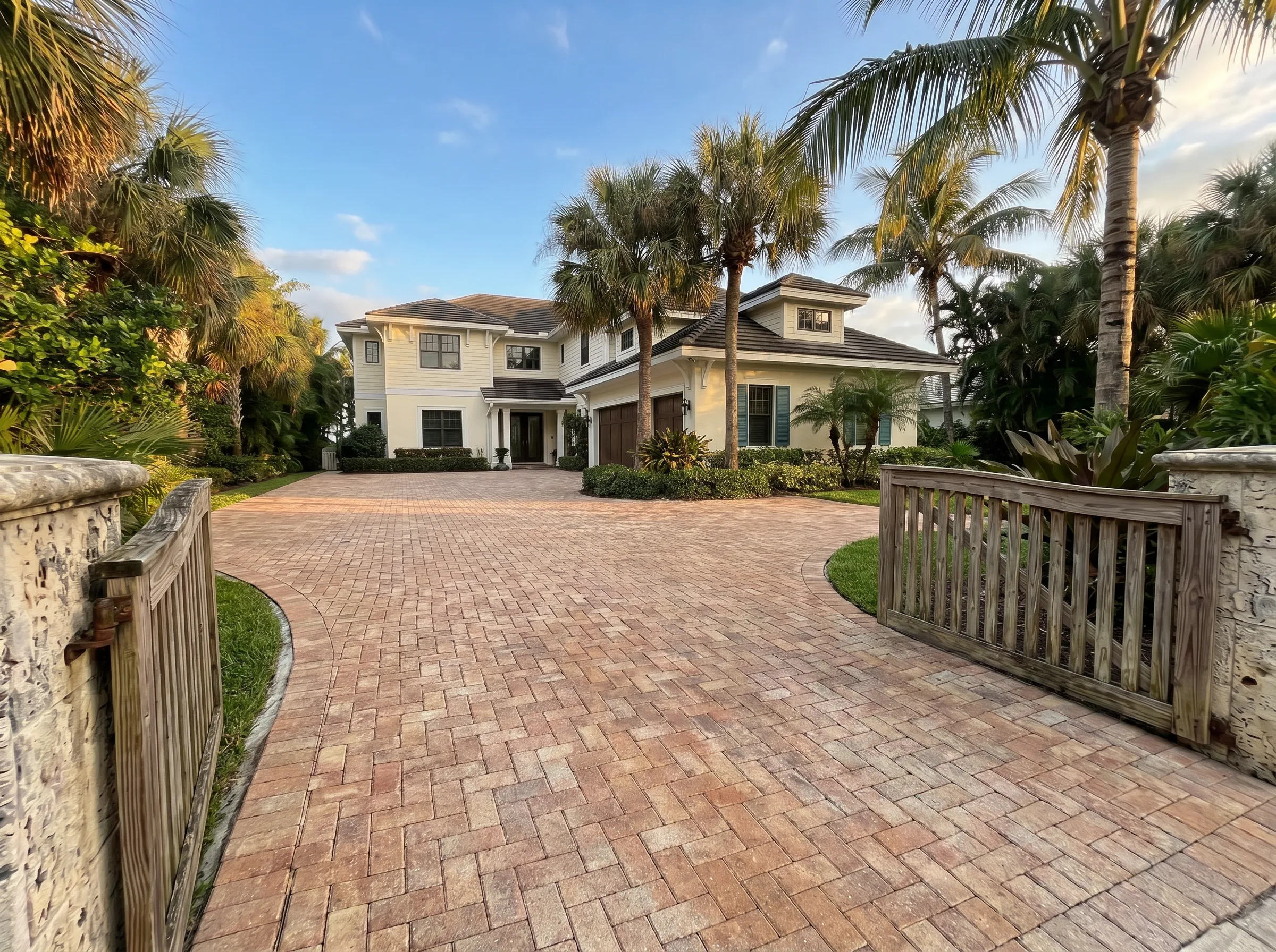 After — paver driveway pressure washing in Sarasota