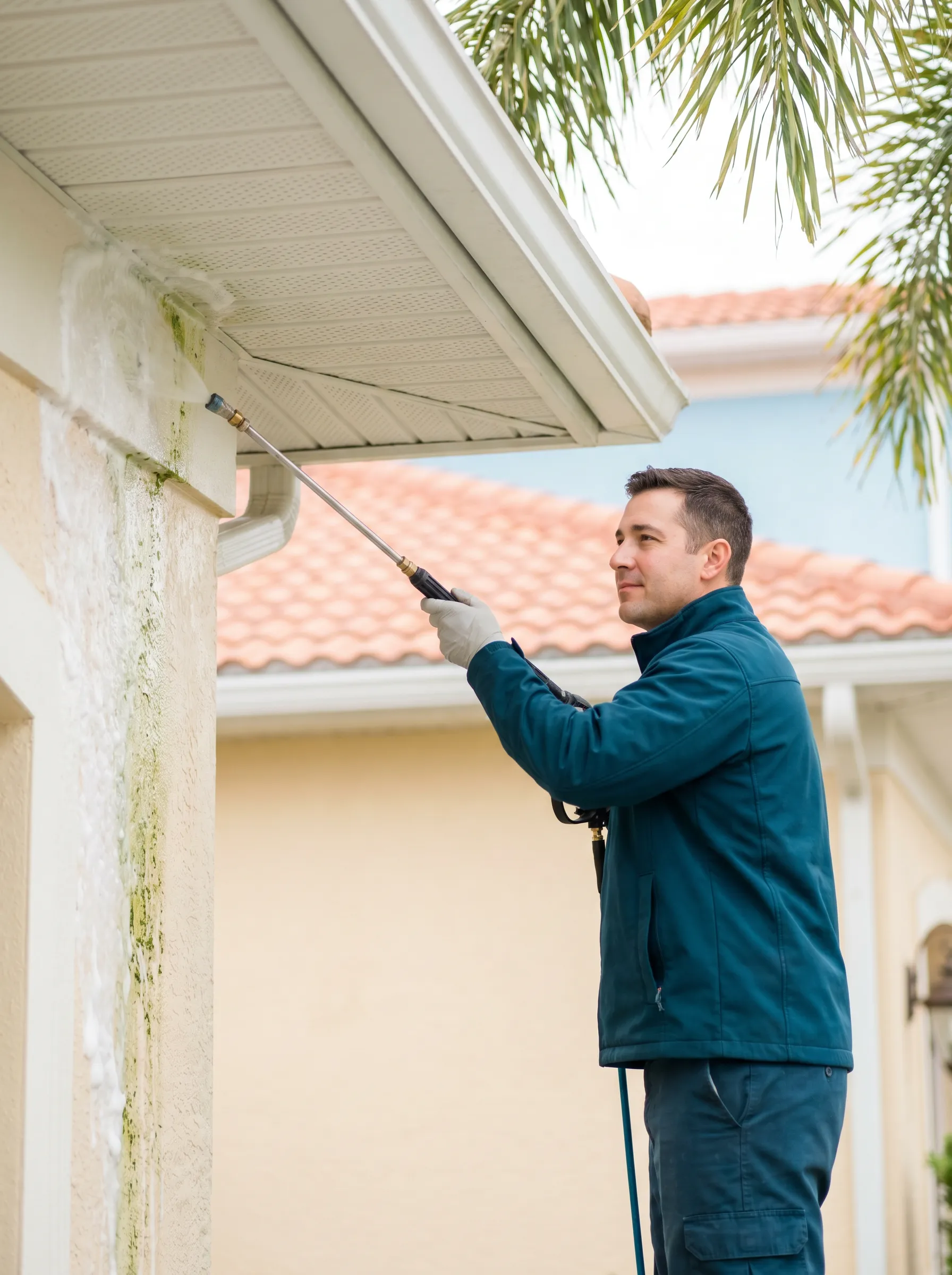Soft Washing for a Sarasota luxury home