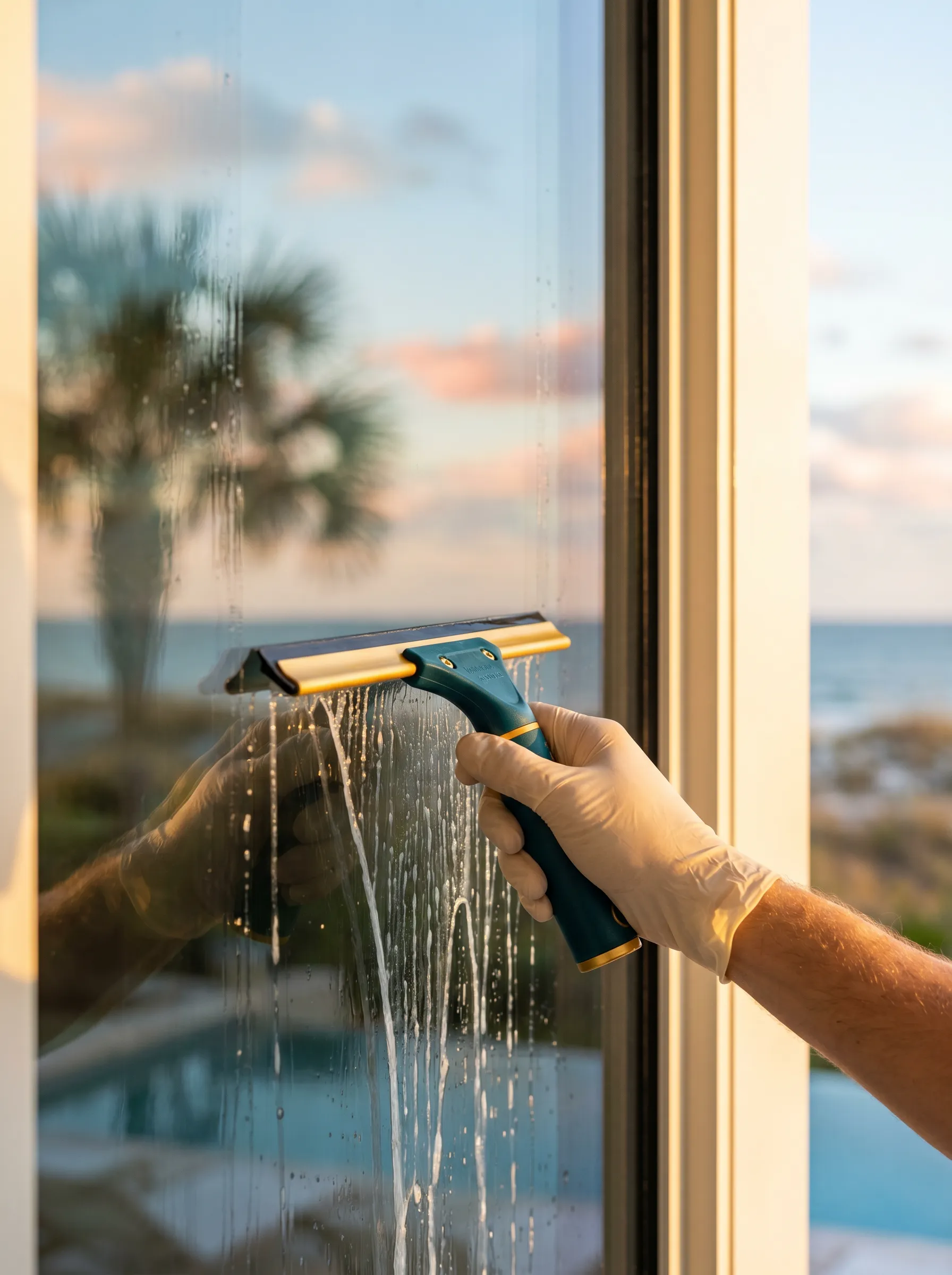 Window Cleaning for a Sarasota luxury home